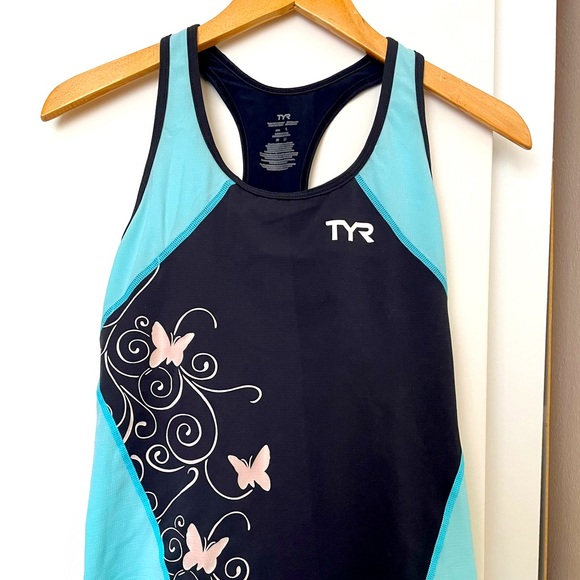 TYR Fitted Raacerback Tank Cycling Jersey Sleeveless Shirt Top, NWOT - Picture 1 of 3